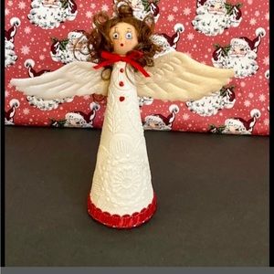 Vintage Angel with Curly Hair - Vintage Christmas Decoration
